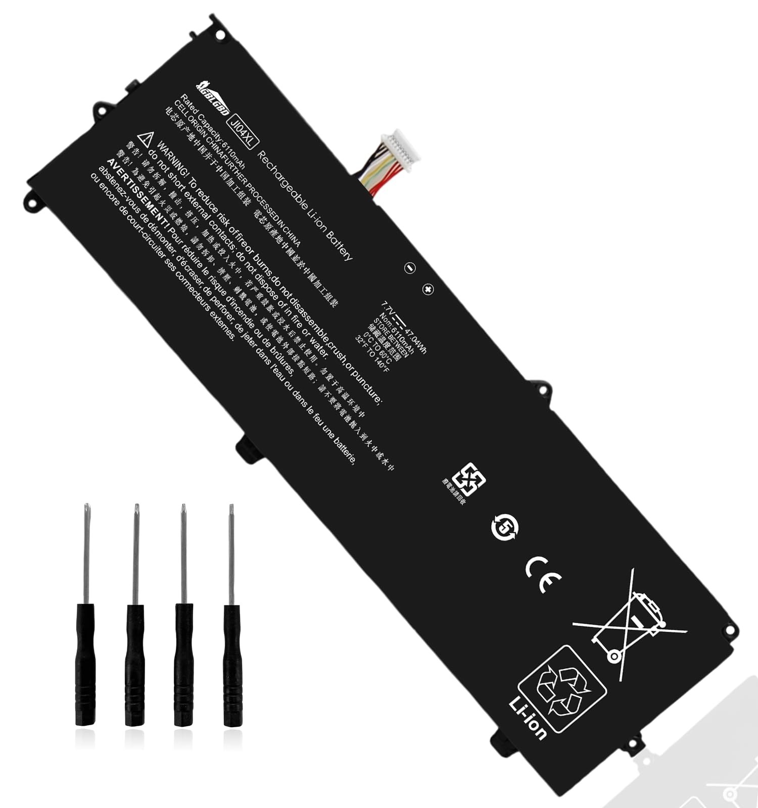High-Capacity 4-Cell Replacement Battery for HP Elite x2, ProBook 640/650, 6110m