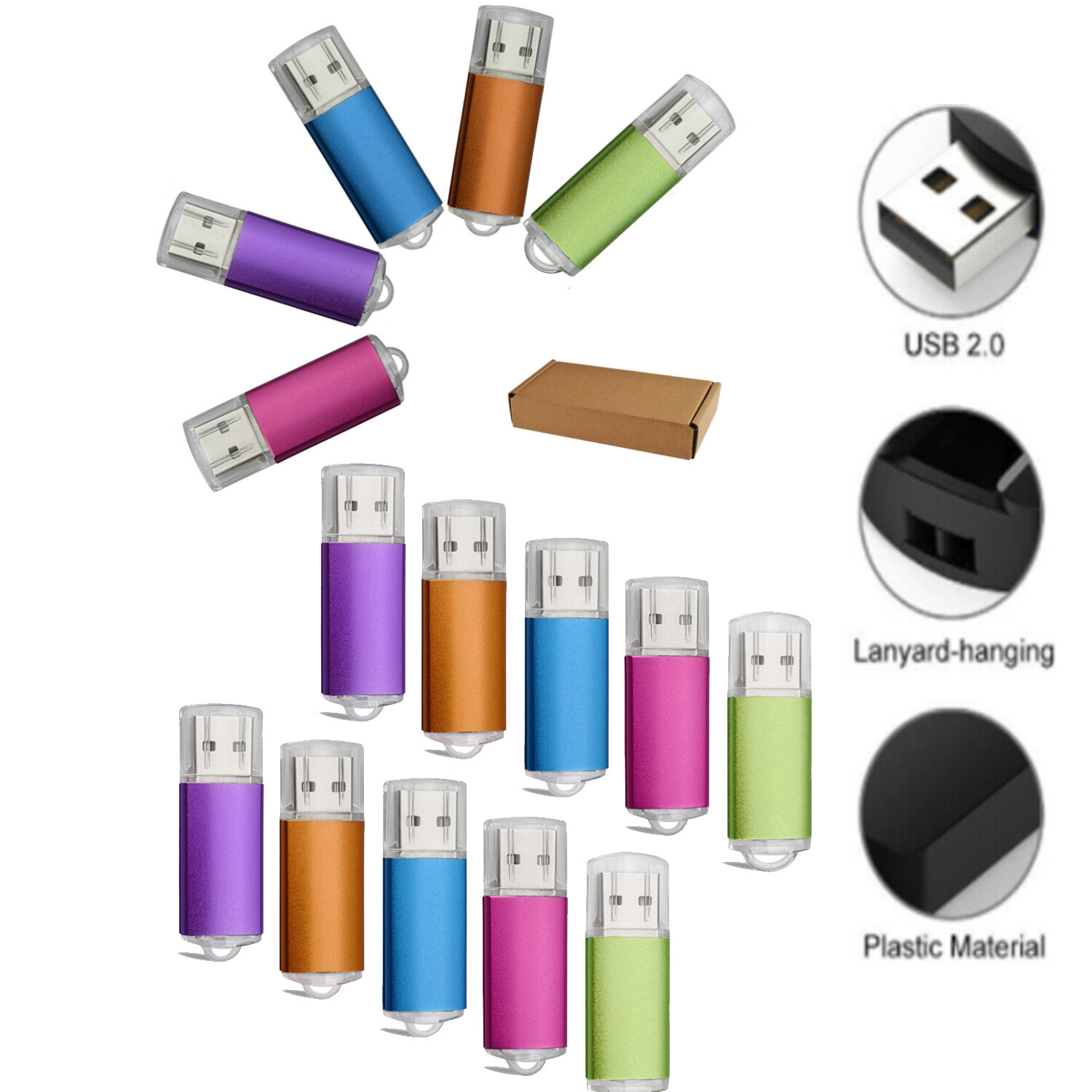 2GB 10PACK Lot USB 2.0 Memory Stick USB Flash Drive Thumb Pendrives