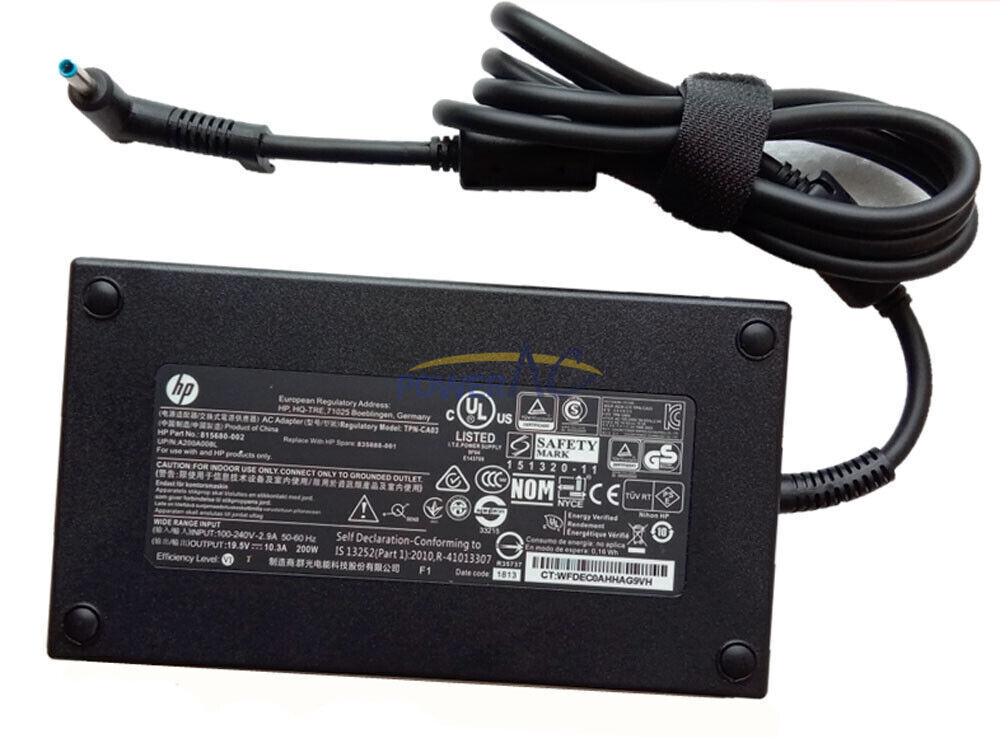 Genuine HP Pavilion 15-ec1020ca Adapter Charger 19.5V 10.3A 200W Power Supplies