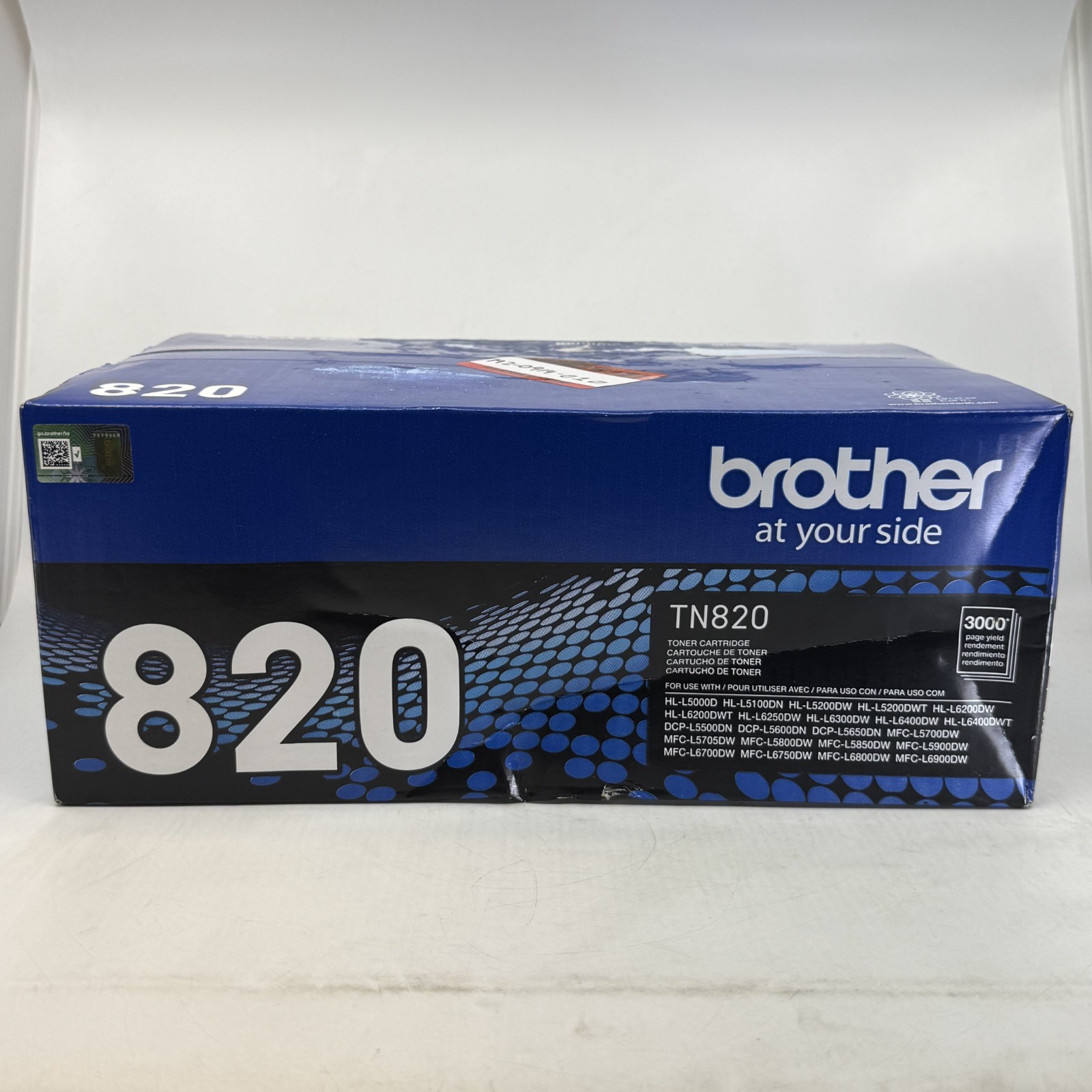 Original Brother TN820bk Black Toner Cartridge New Damaged Box