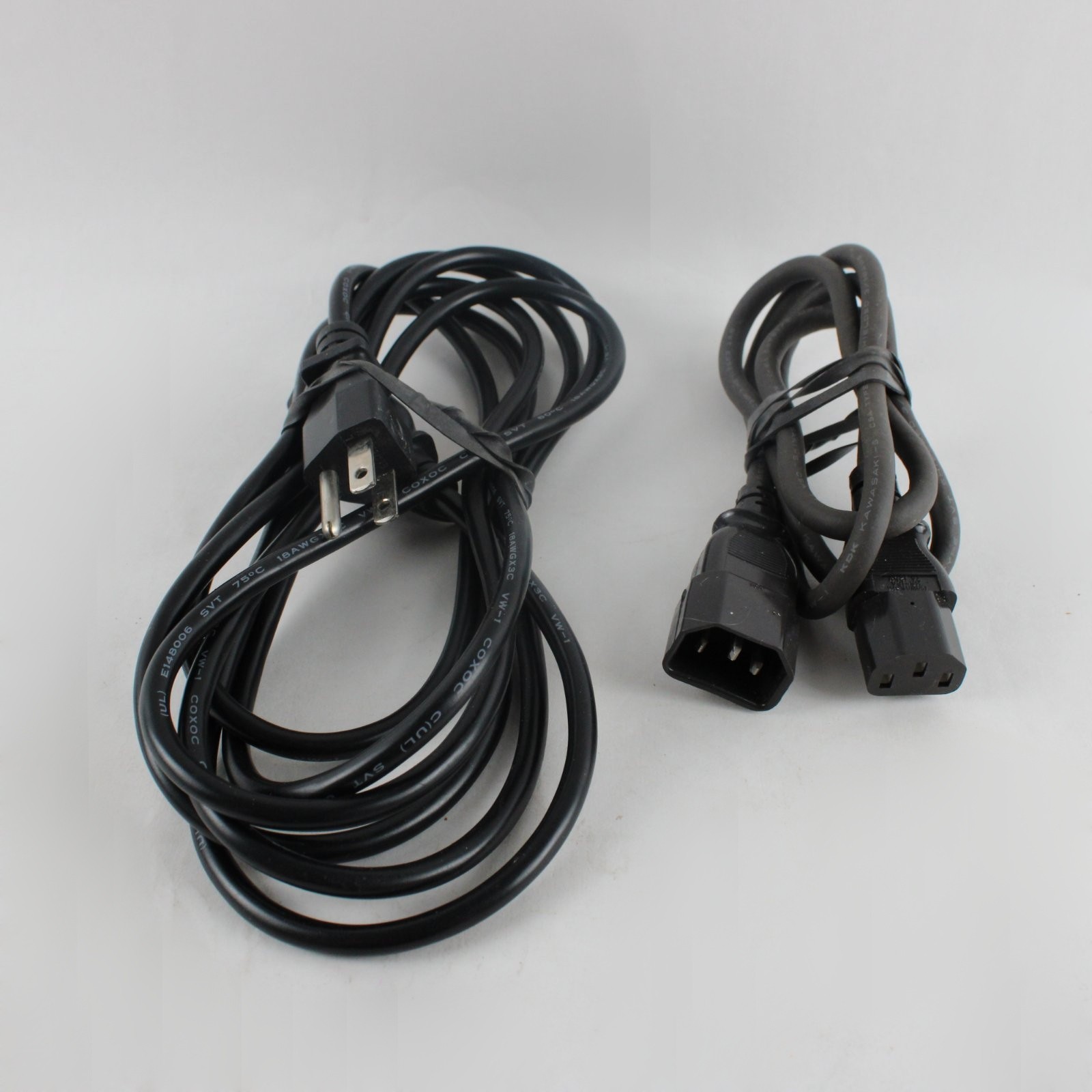 Lot of 2 Computer Power Cables Used Untested
