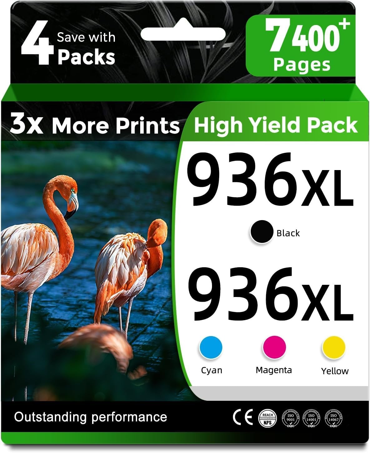 936 936XL Ink Cartridges Combo Pack Replacement for HP 936e 936 HP936 XL