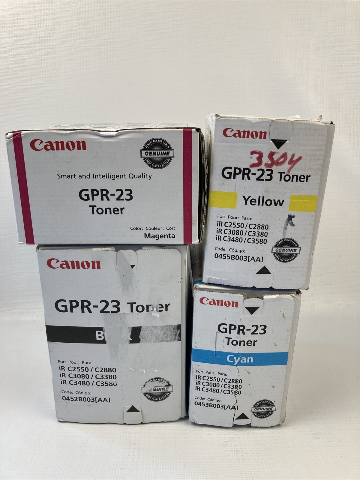 OEM Canon GPR-23 CMYK Toner Set For iR C2550 C2880 C3080 C3380 Sealed NIB New