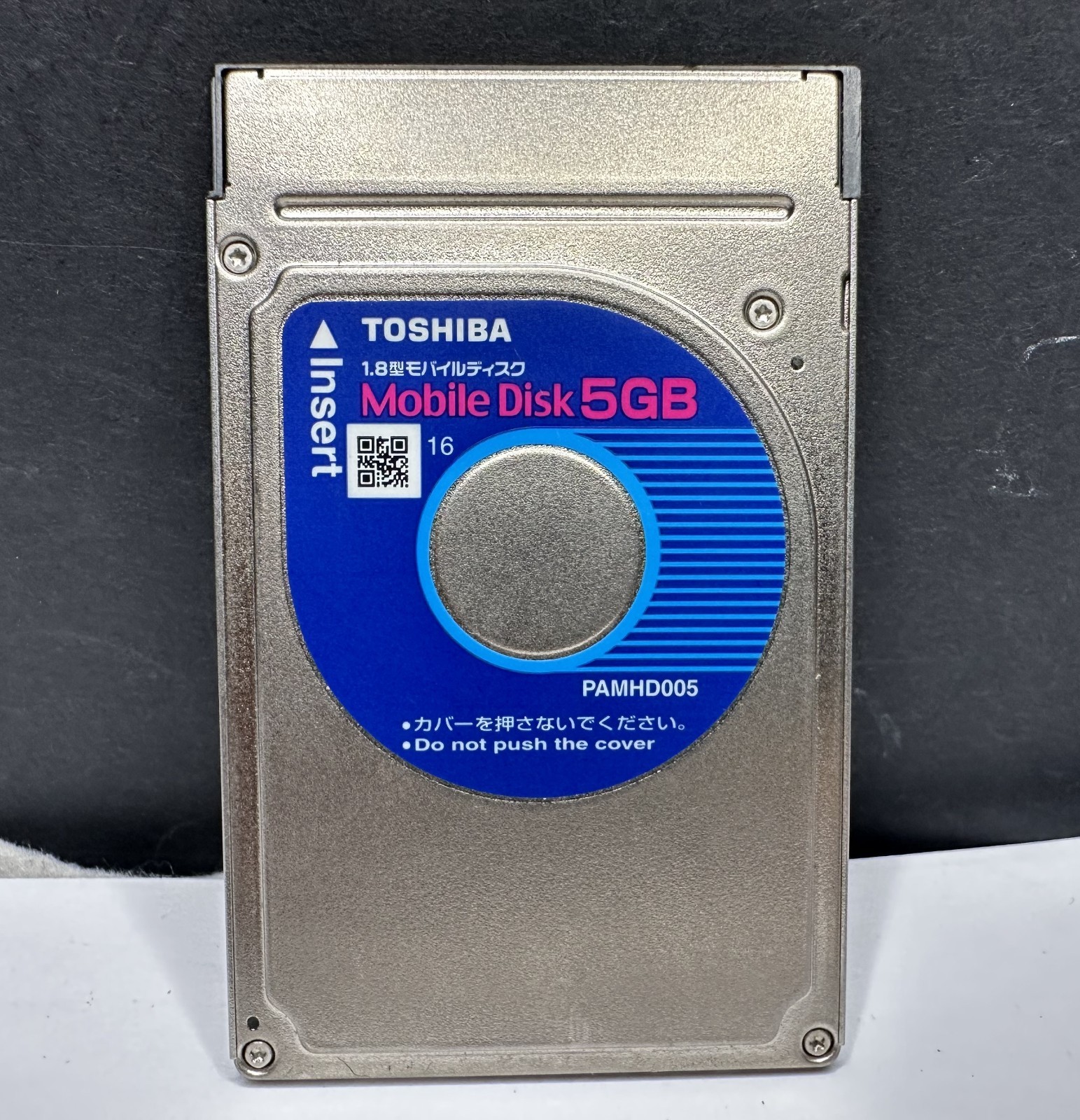 HARD DRIVE TOSHIBA PCMCIA 5 GB HARD DRIVE, MOBILE DISK 5GB, RARE VINTAGE HDD