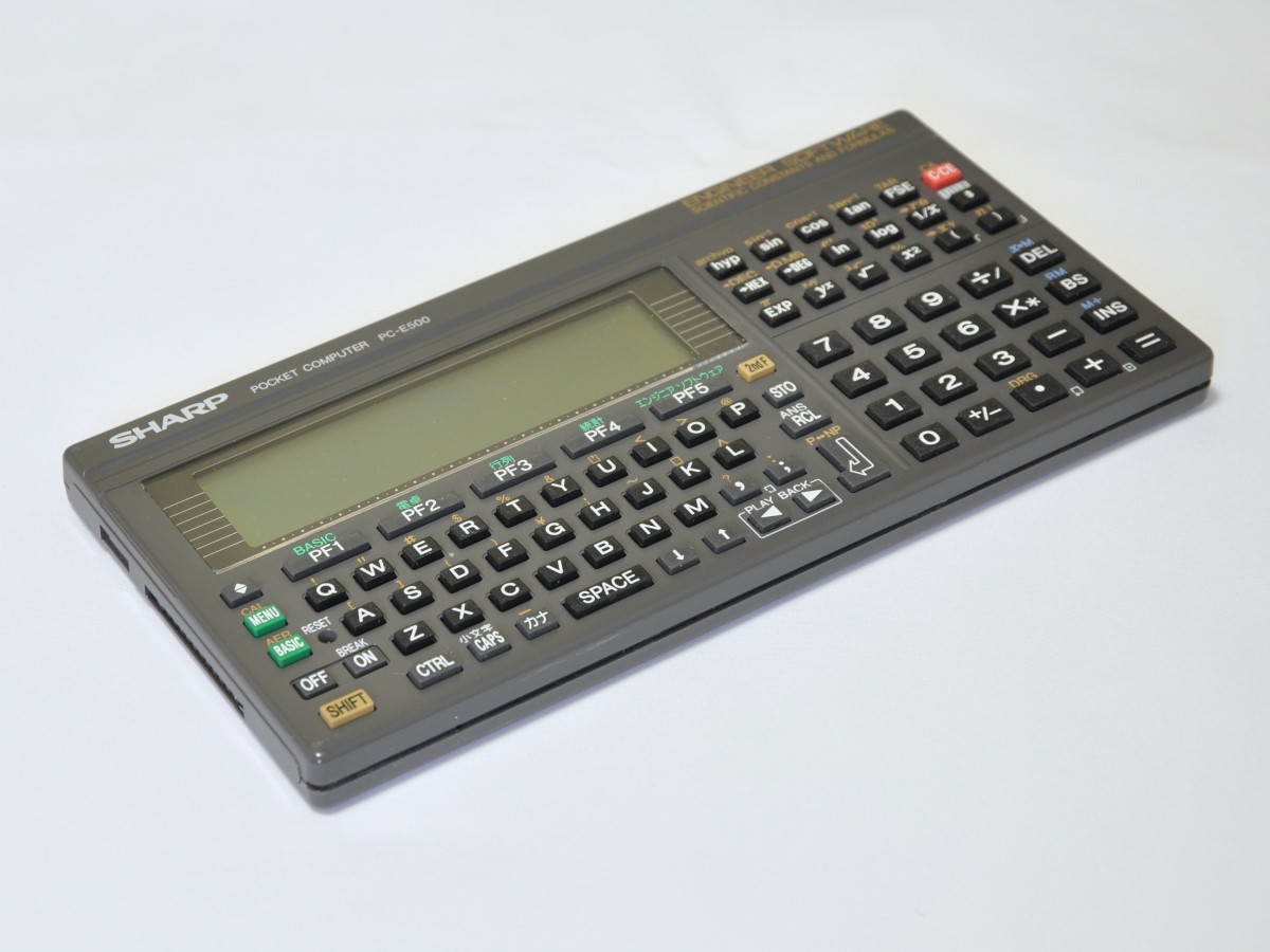 SHARP PC-E500 Pocket Computer Electronic Calculator Black Design Parts H054
