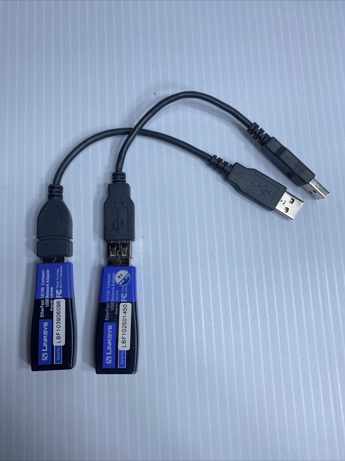 2 Lot LINKSYS USB100M BLACK ETHER FAST 10/100 MBPS COMPACT USB NETWORK ADAPTER