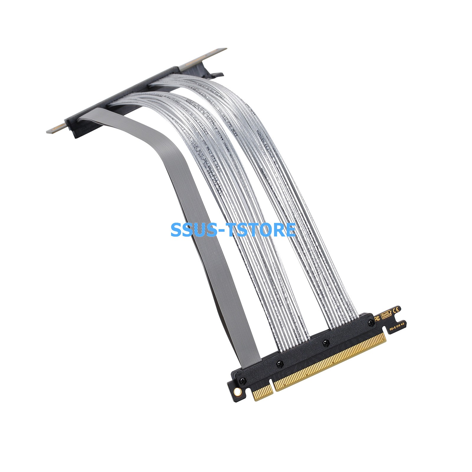 PCIE 4.0 16X Riser Cable Graphics Card Extension Cable 30cm 90 Degree/180 Degree