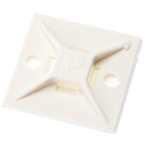 PANDUIT mount base with rubber adhesive tape, white, 500 pieces