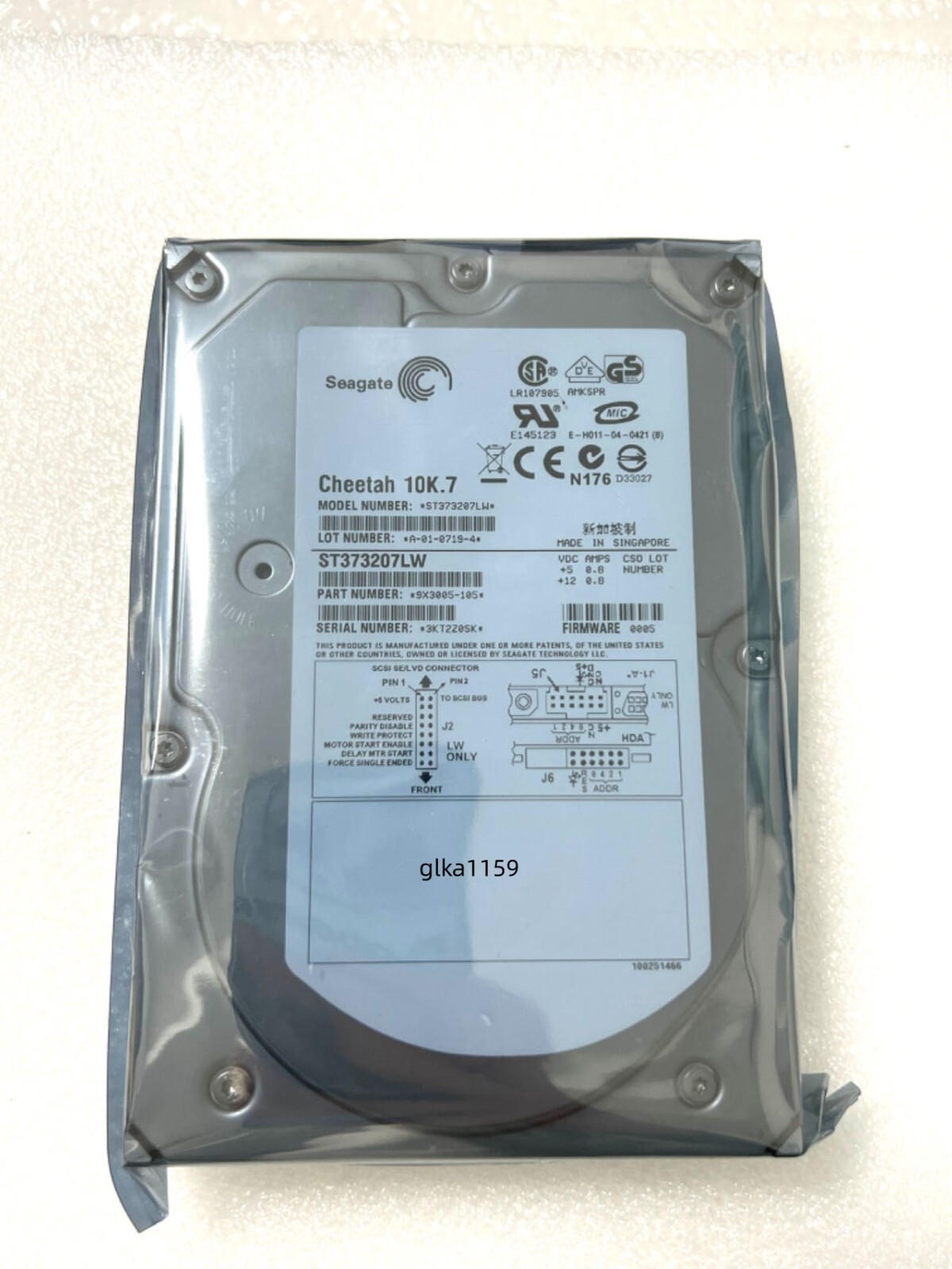 SEAGATE ST373207LW 73GB 10000 RPM ULTRA320 68PIN SCSI