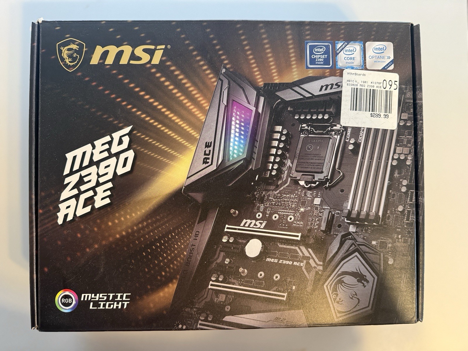 MSI MEG Z390 ACE ATX LGA1151 DDR4 Wi-Fi RGB Gaming Motherboard