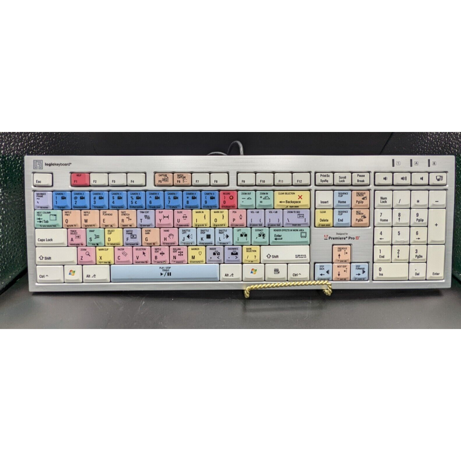 Logic Keyboard LXH-JME7596H AVID Media Editor USB Keyboard Premiere pro Siver