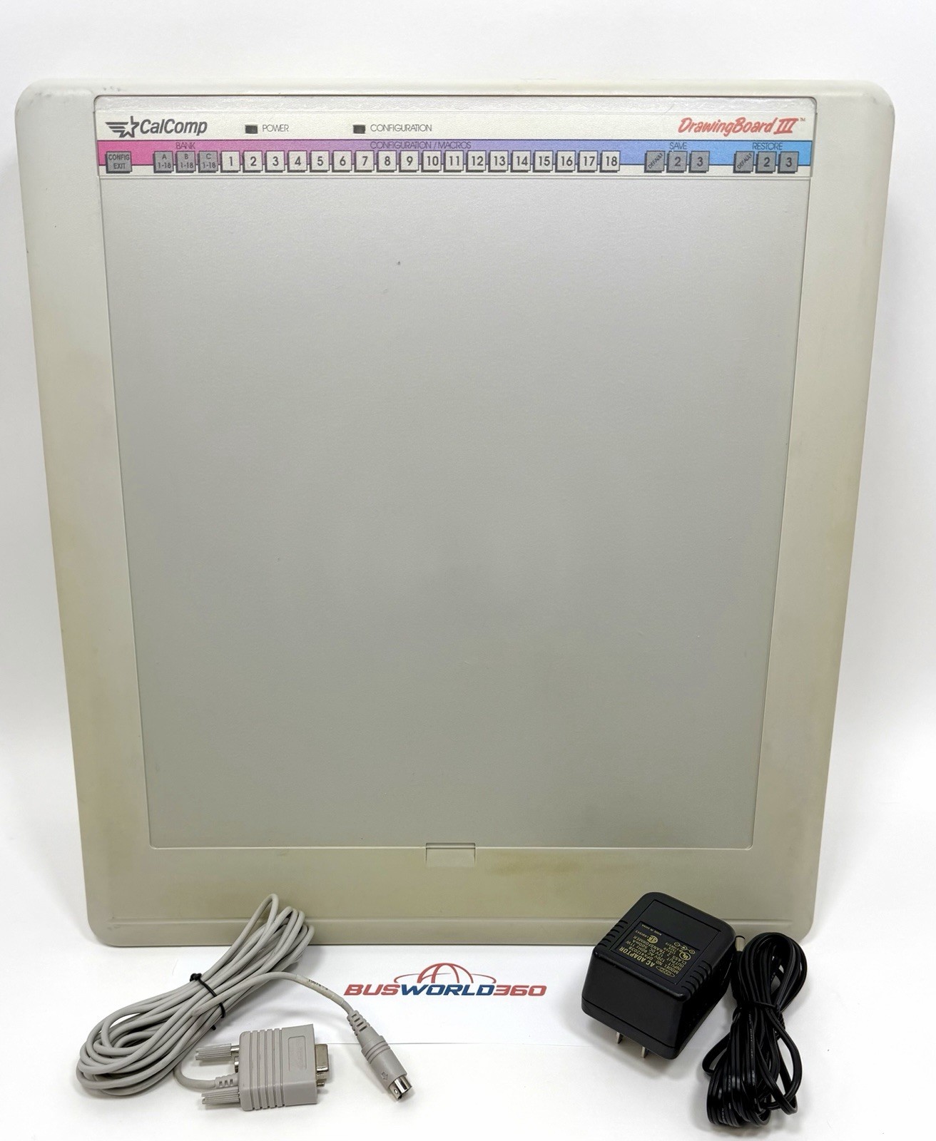 CalComp Vintage DRAWING BOARD III Model 33120 CAD Digitizer Tablet 12" x 12"