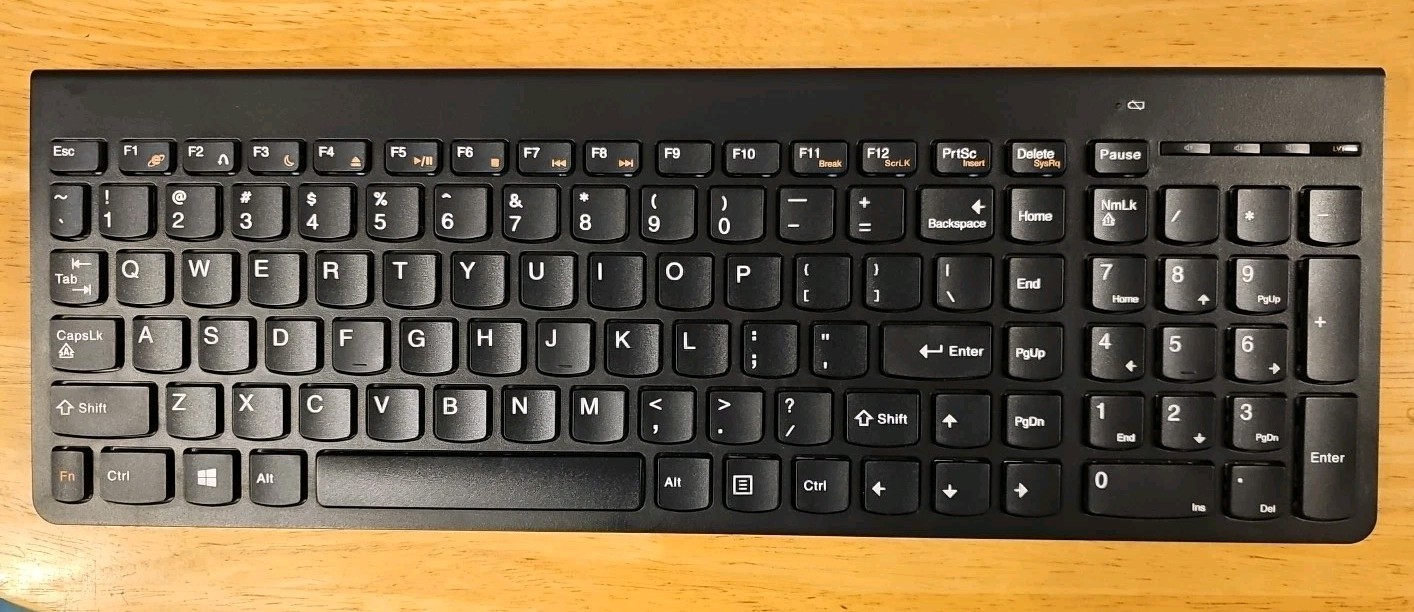 Lenovo SK-8861 Wireless Keyboard – Grey – No USB Receiver