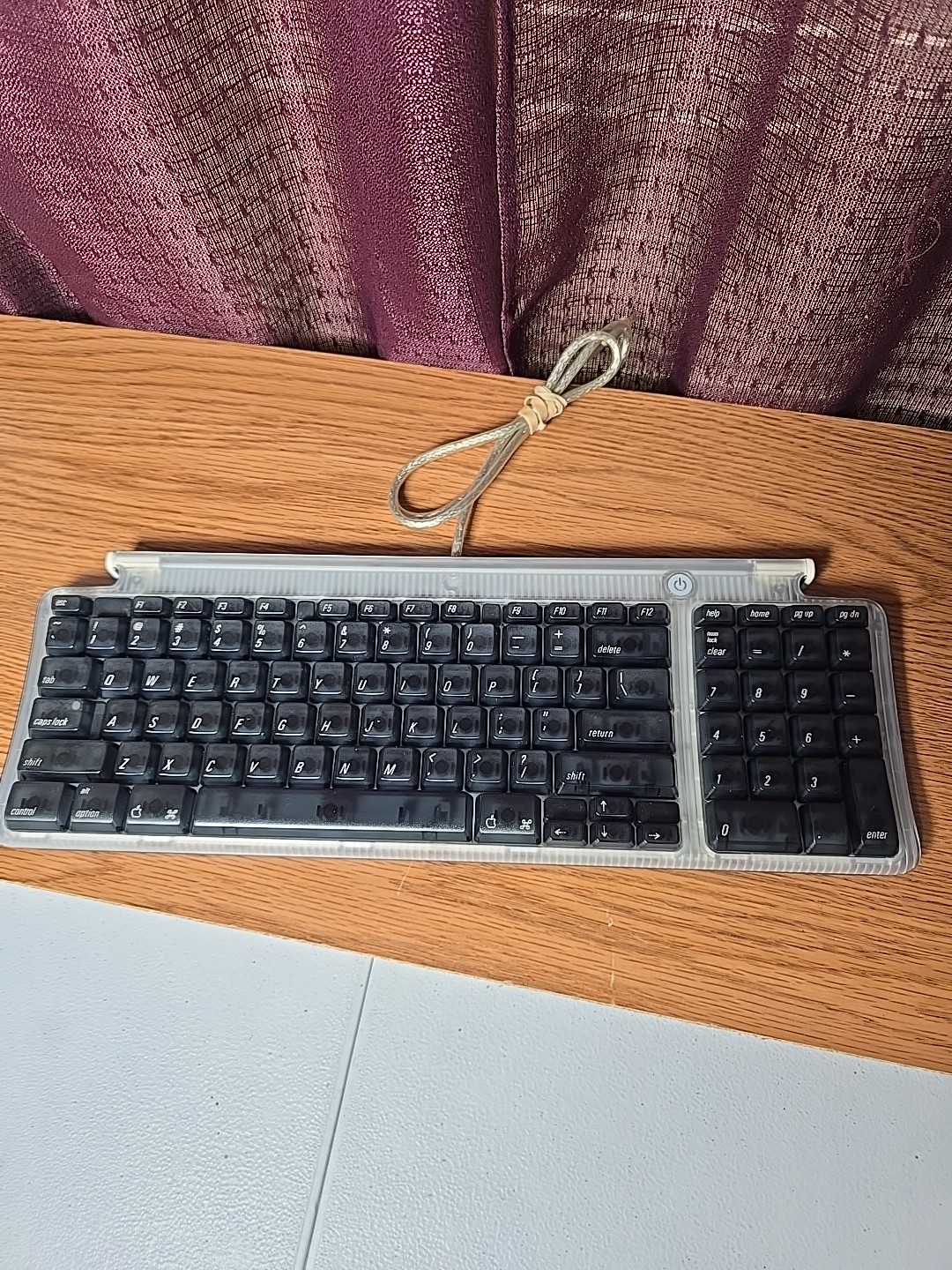 RARE Vintage Apple USB Keyboard M2452 (1998) Bondi Blue iMac Works