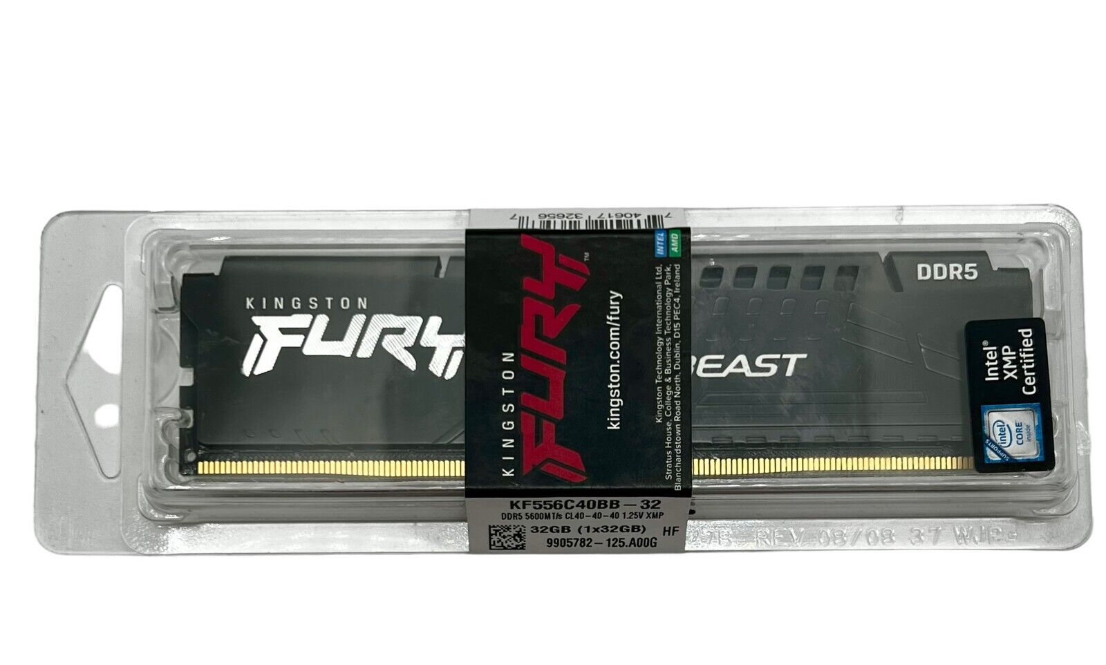 NEW Kingston 32GB (1X32GB) PC5-41600 DDR5-5200 Memory SRAM KF556C40BB-32