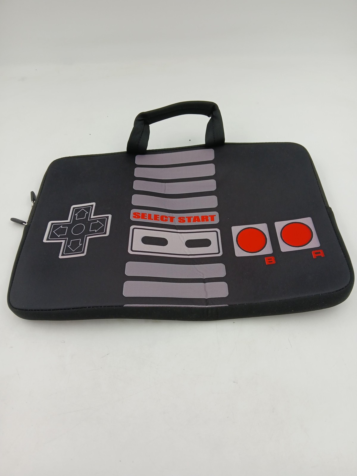 Laptop Sleeve Case 15 Inch Neoprene Black Retro Game Controller Print Padded
