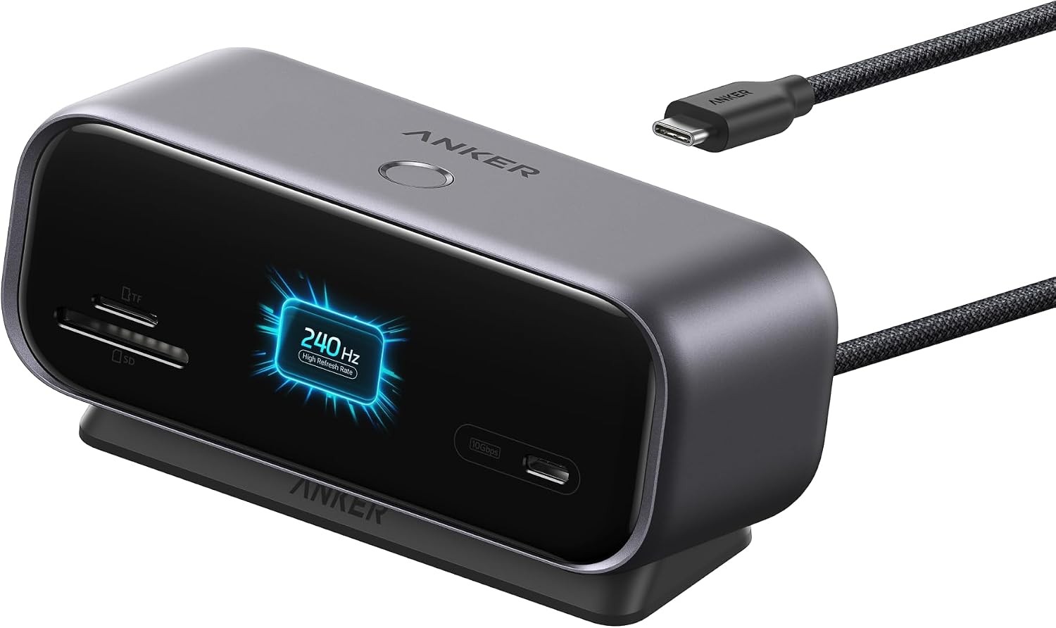 Anker USB C Hub, 10-in-1 Smart Display Docking Station Dual Monitor, No Charger
