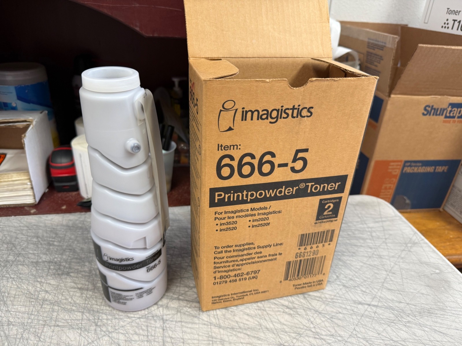 1 BOTTLE - GENUINE OCE-PITNEY BOWES IMAGISTIC 6665 - L 666-5 - L TONER BLACK