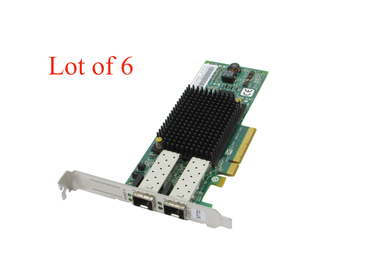 6x Dell Emulex LPE12002 Dual-Port 8Gb PCIe Fibre Channel HBA Network Card 42D050