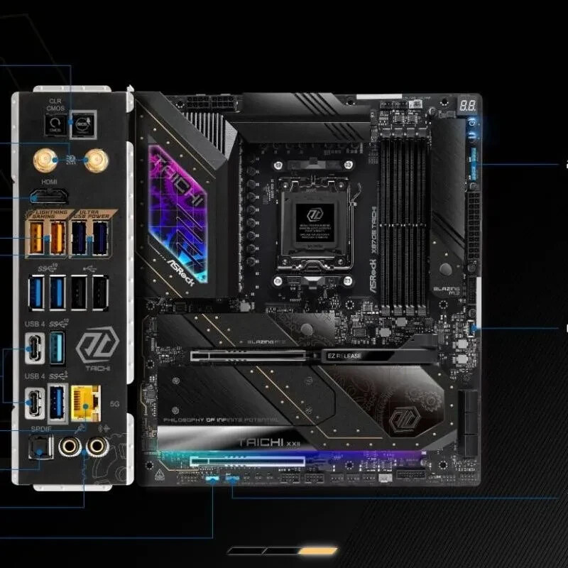 ASRock X870E TAICHI AM5 AMD Extended ATX WIFI7 DDR5 Motherboard