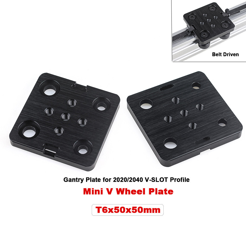 4X Mini V Wheel Gantry Plate Belt Driven for 2020/2040 V-Slot Extrusion Actuator