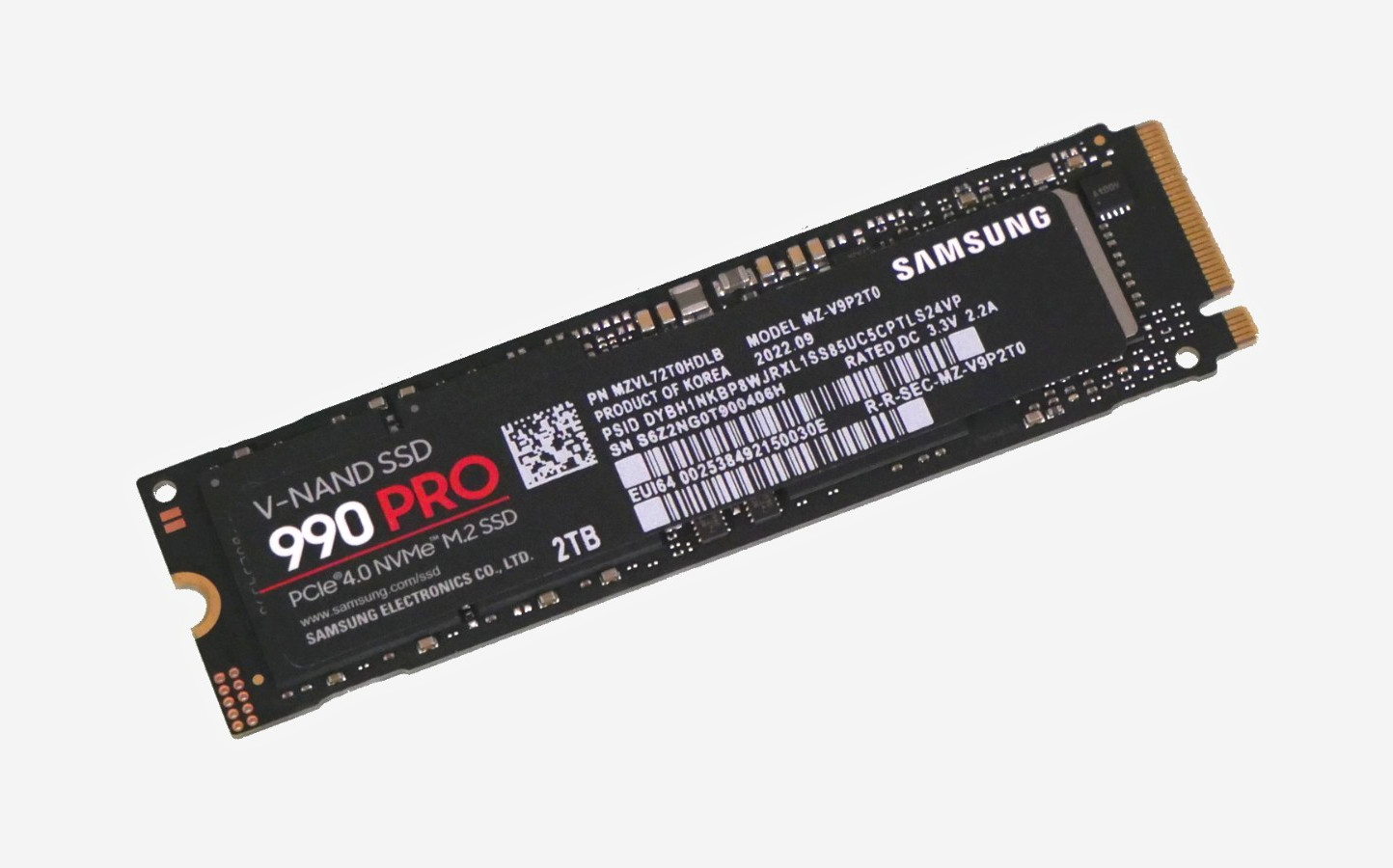 Samsung 990 PRO 2TB PCIe 4.0 NVMe M.2 Internal SSD V-NAND MZ-V9P2T0