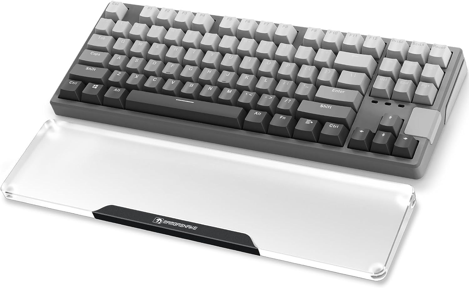 SELORSS Acrylic Wrist Rest for TENKEYLESS 80% Mechanical Keyboard Black