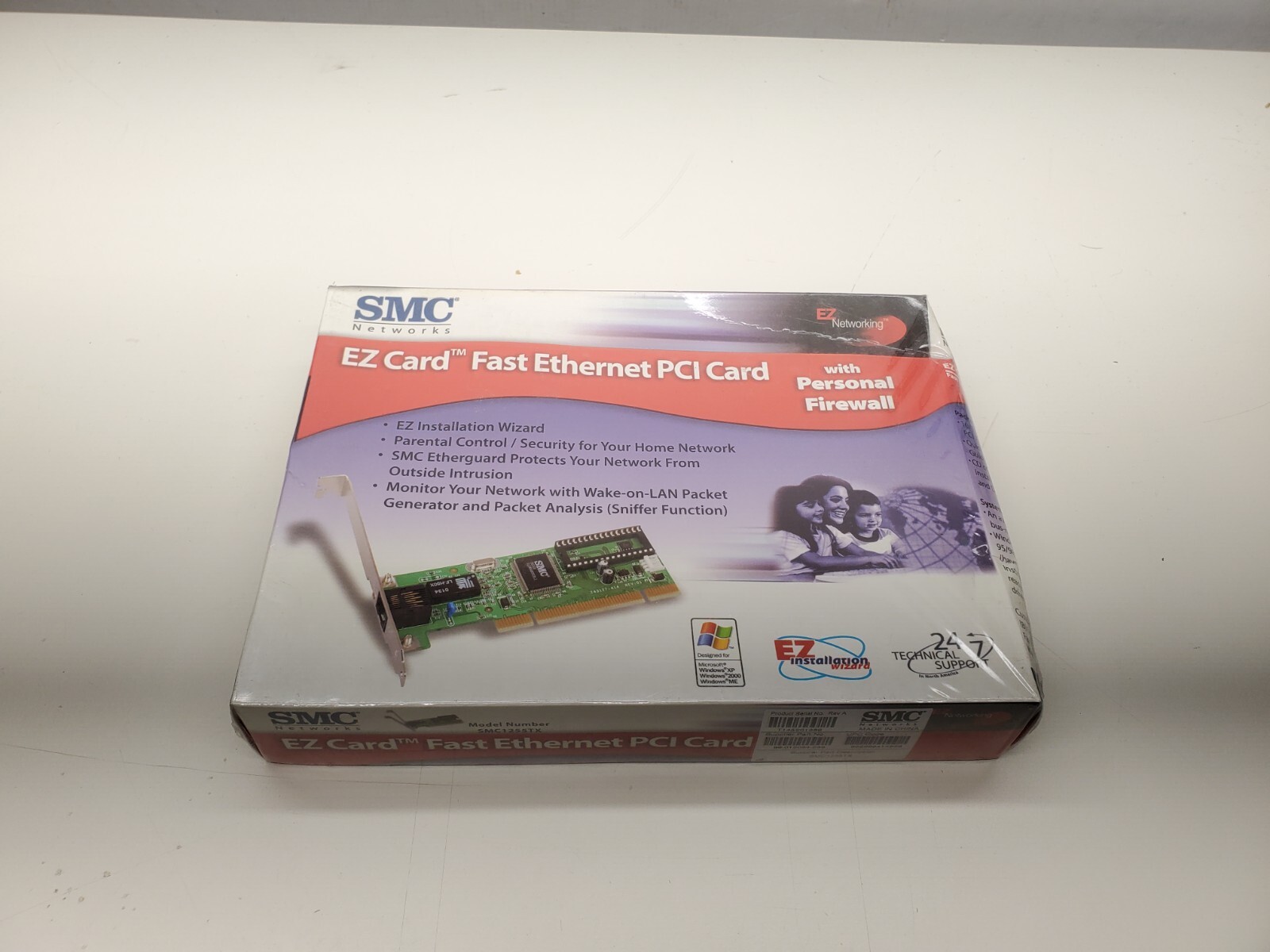 SMC NETWORKS EZ CARD FAST ETHERNET PCI CARD WITH PERSONAL FIREWALL