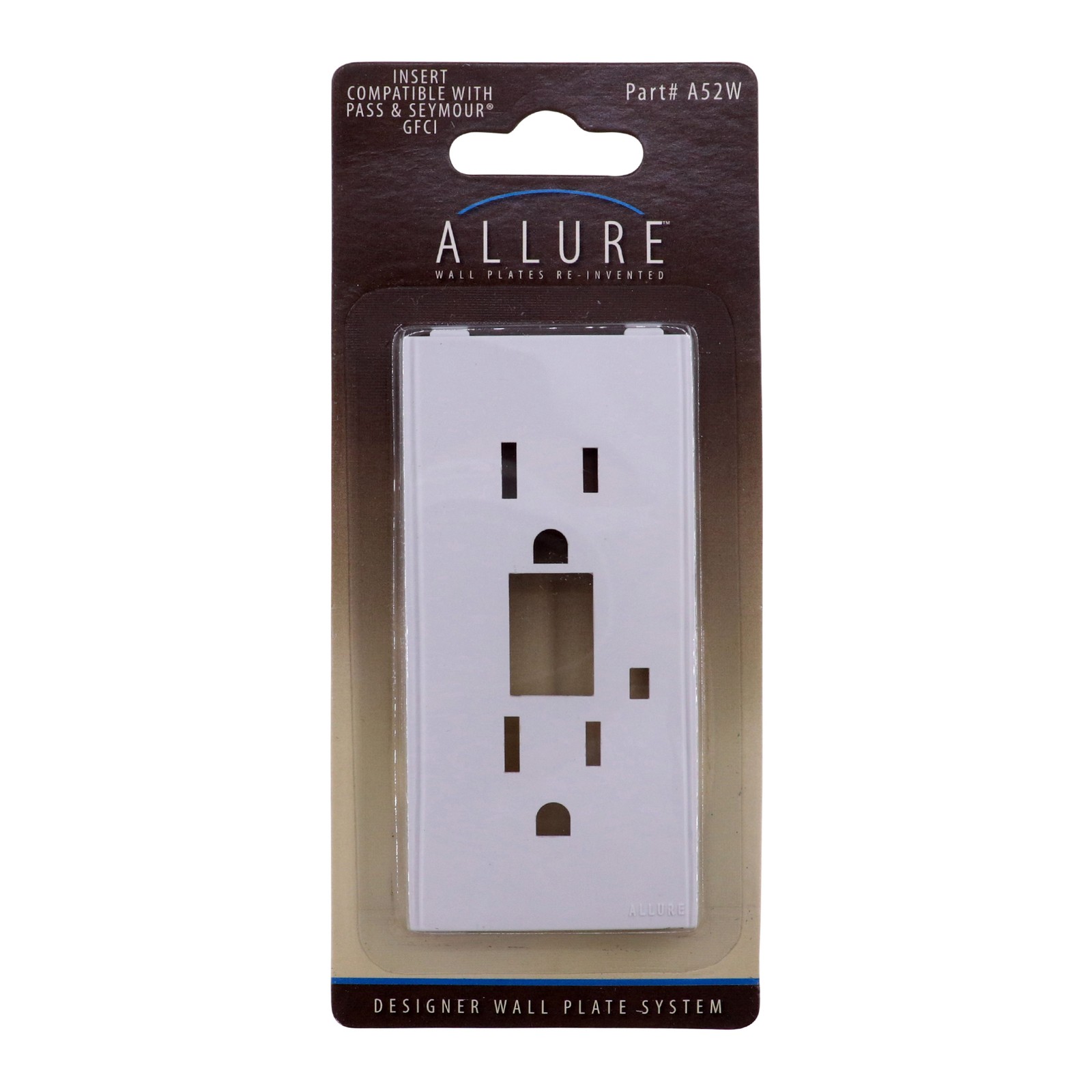 TAYMAC A52W ALLURE NON-METALLIC WALLPLATE GFCI INSERT, WHITE (3-PACK)