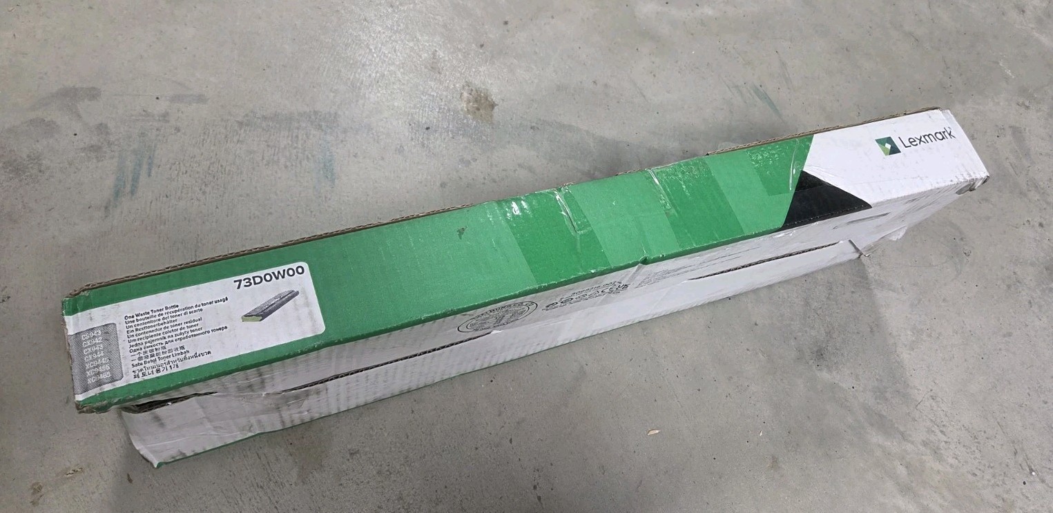 Lexmark 73D0W00 73DOWOO Waste Toner Bottle New Ugly Box
