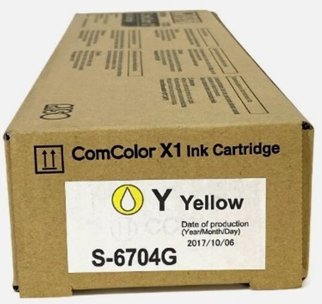 Genuine S-6704G Riso Comcolor X1 Ink - Yellow