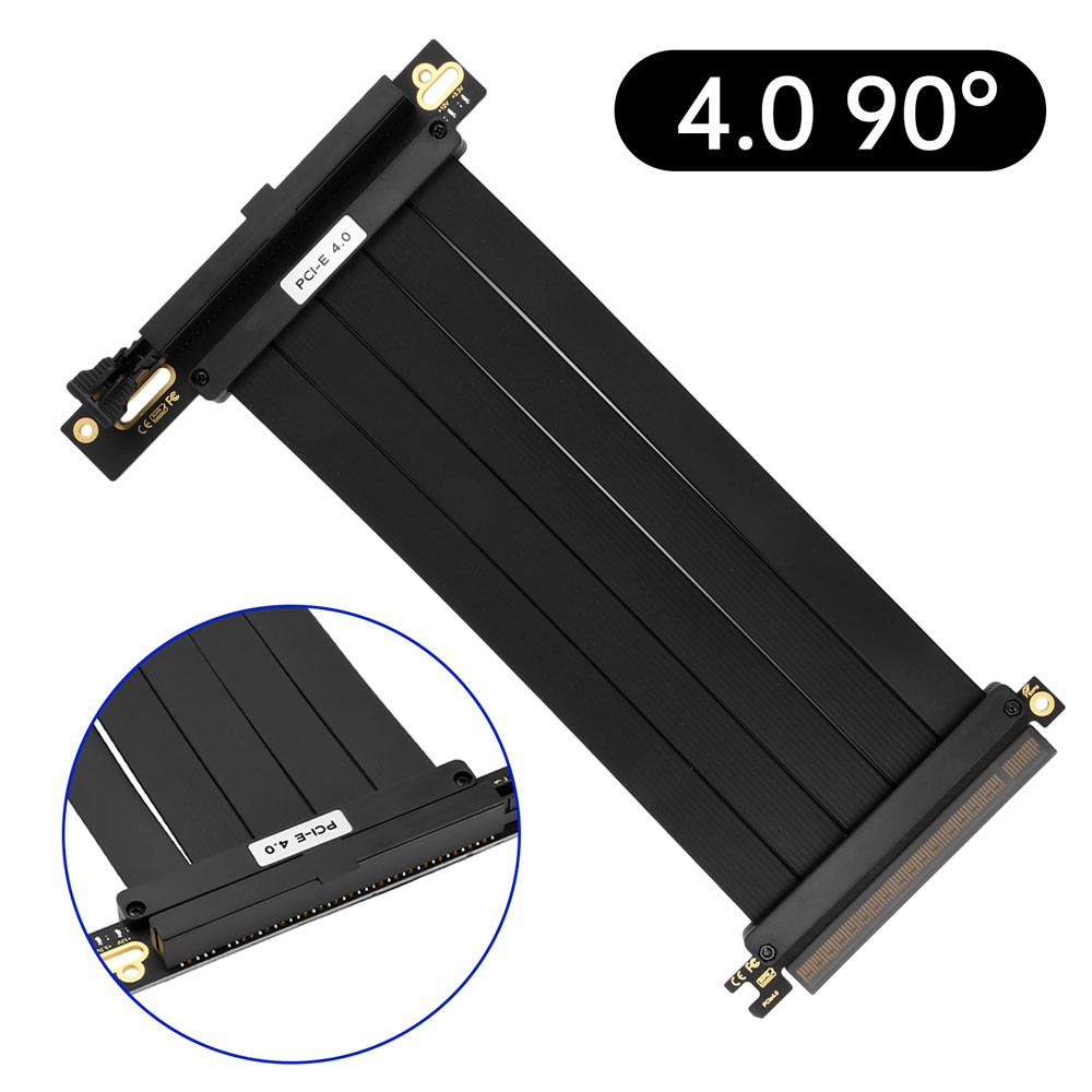 1PC For PCI-E 4.0 90° 16x Riser Cable Graphics Card Extension Cable For GPU Card