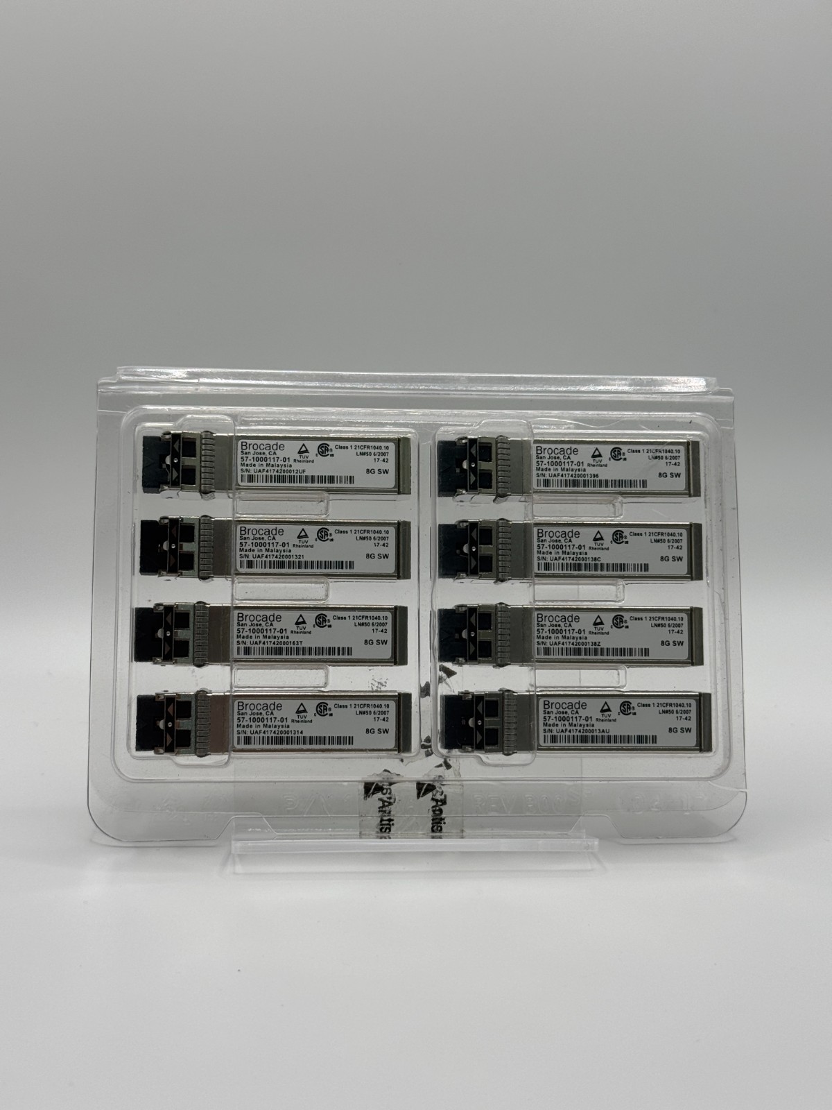 *8 PACK* Brocade 8GFC SFP+ Transceiver Module 57-1000117-01 - New Open Box