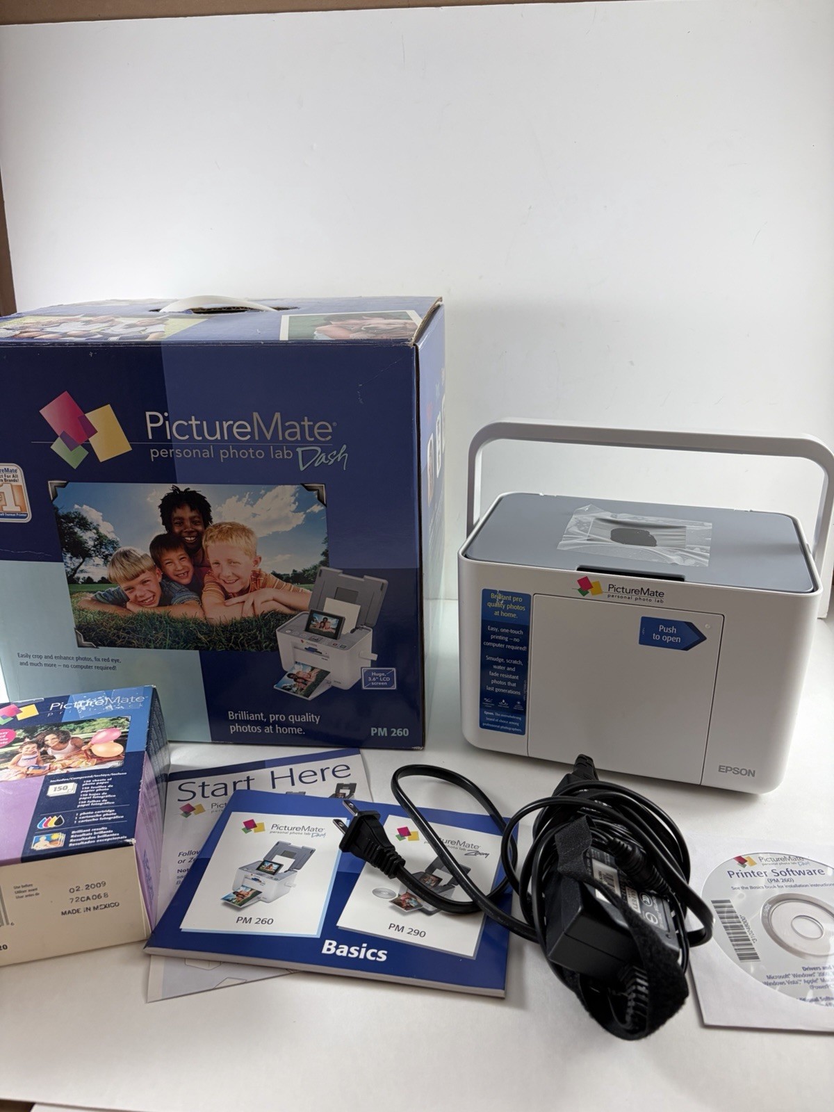 Epson PictureMate PM 260 Personal Photo Lab Digital Portable Printer READ