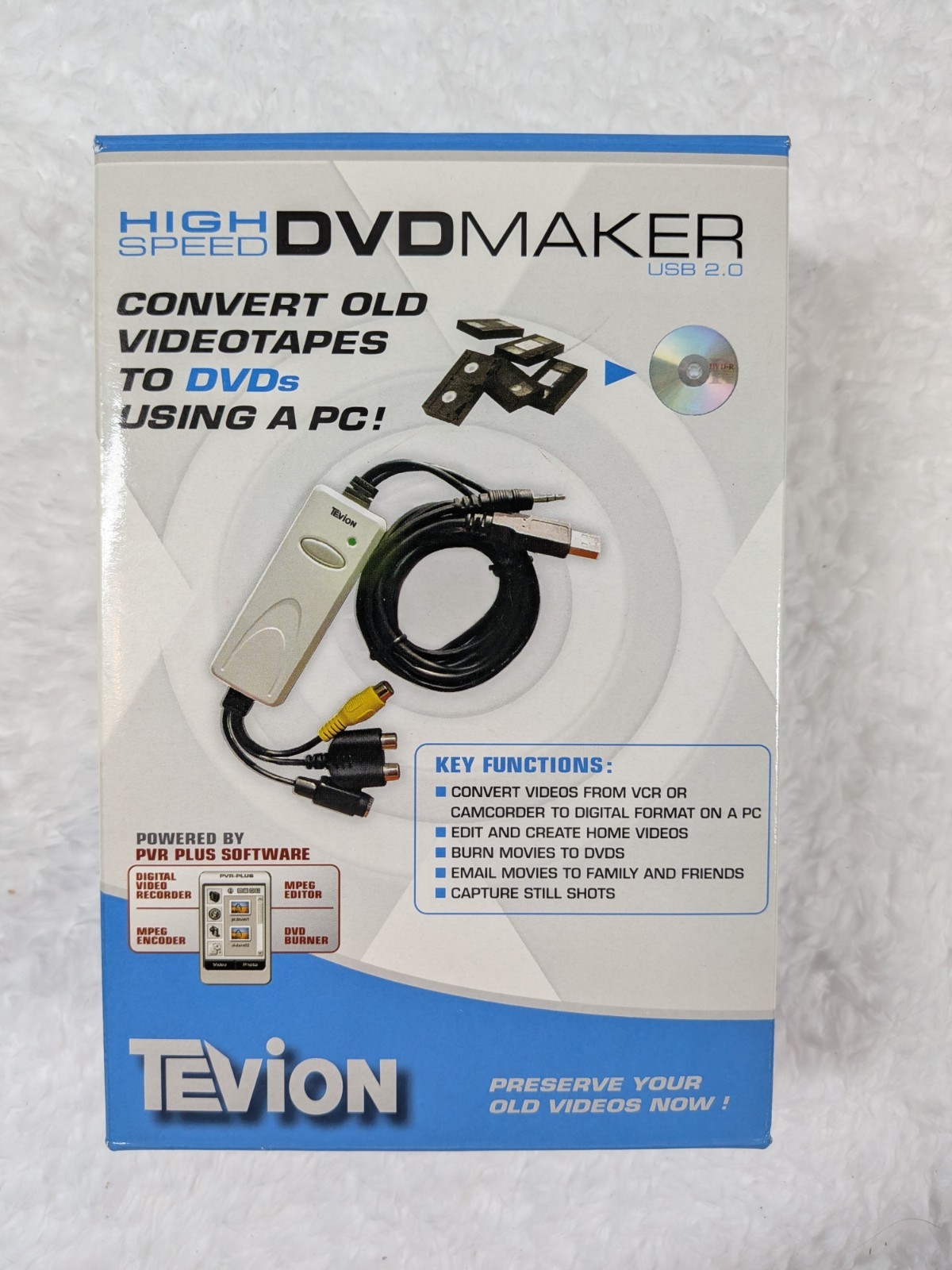 Tevion High Speed DVD Maker USB 2.0 VHS Camcorder Video Capture Converter
