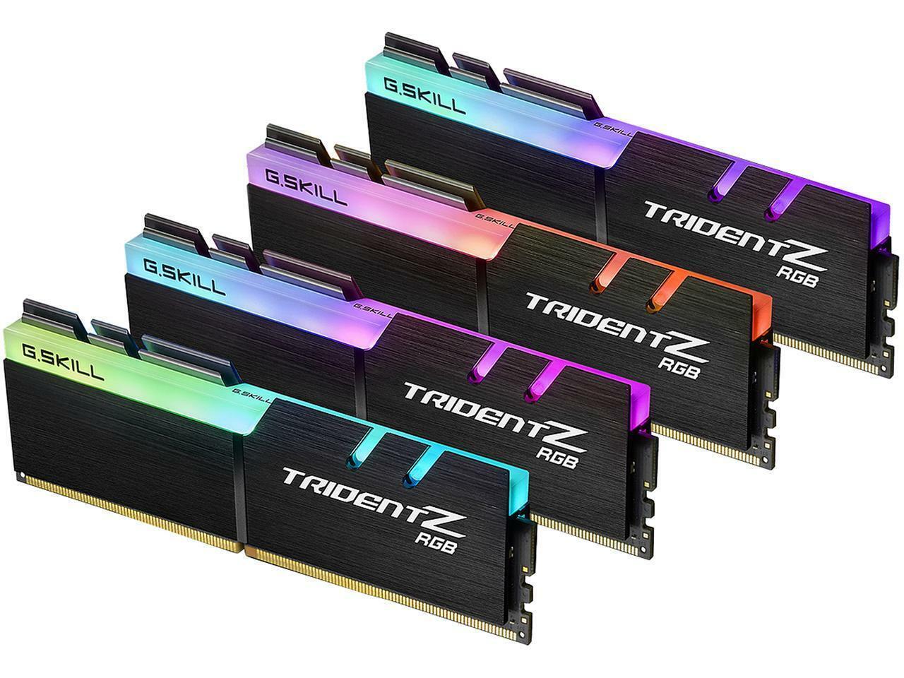 G.SKILL TridentZ RGB 32GB(4x8GB) DDR4 3200 (PC4 25600) Memory F4-3200C16Q-32GTZR