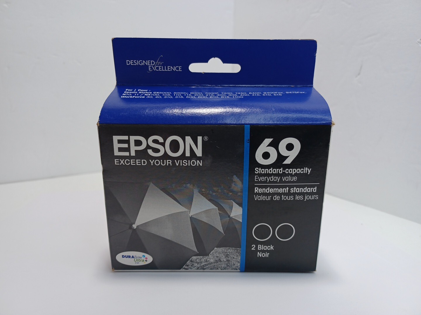 Genuine Epson 69 Black Ink Cartridge Twin Pack T069120-D2 Exp. 12/2018