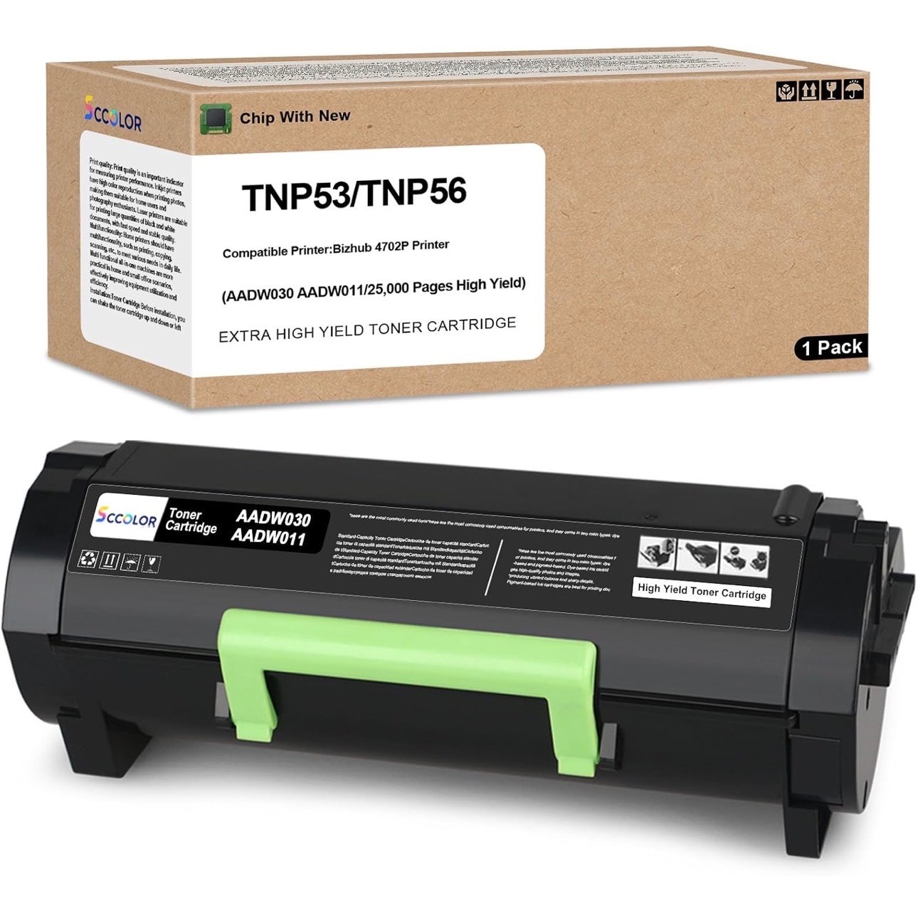 TNP53 TNP56 Black Toner Cartridge for Konica Minolta AADW030 AADW011 Bizhub4702P