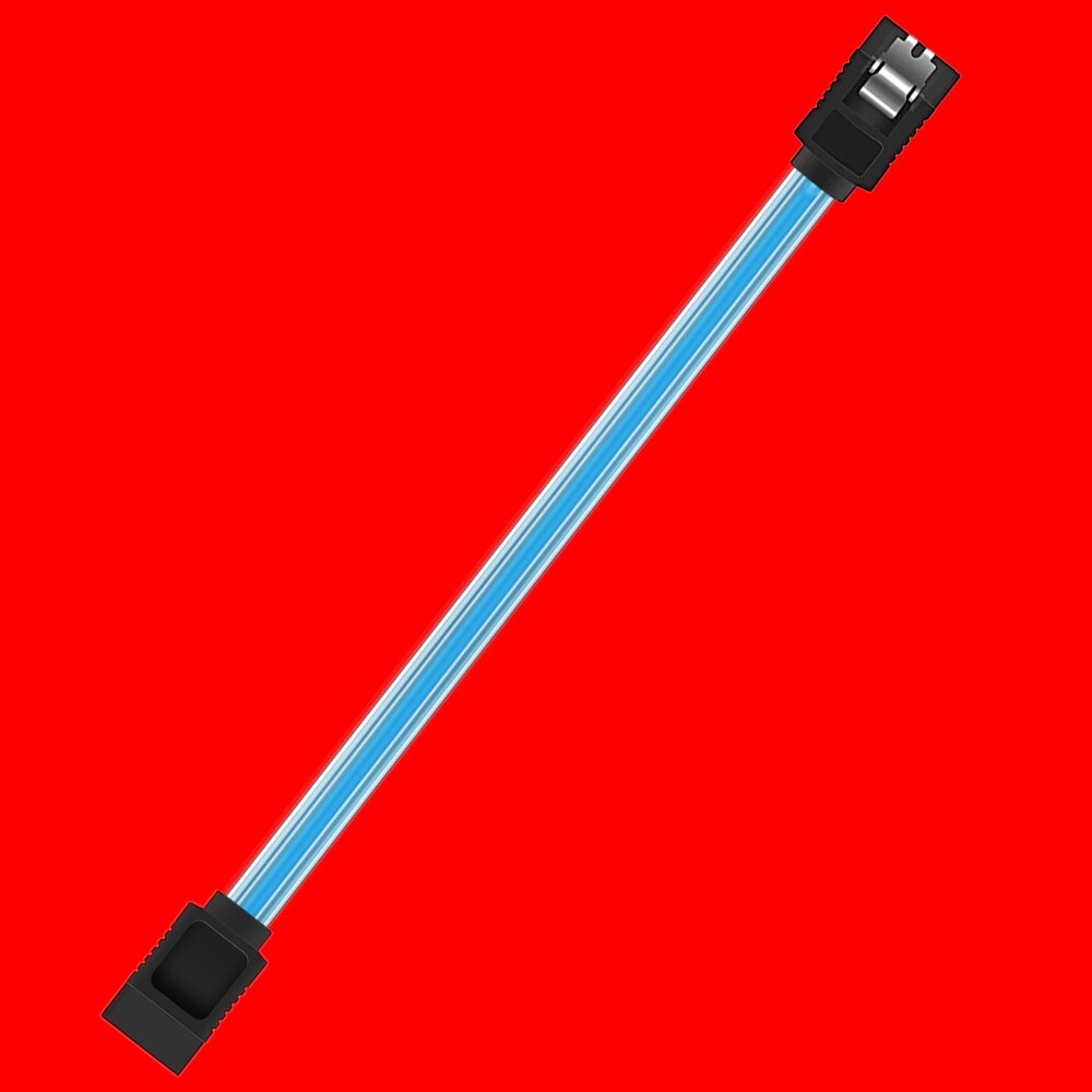 SATA Cable 6Gbps Straight SATA3.0 Solid State Drive Cable w/ Locking Latch 0.5ft