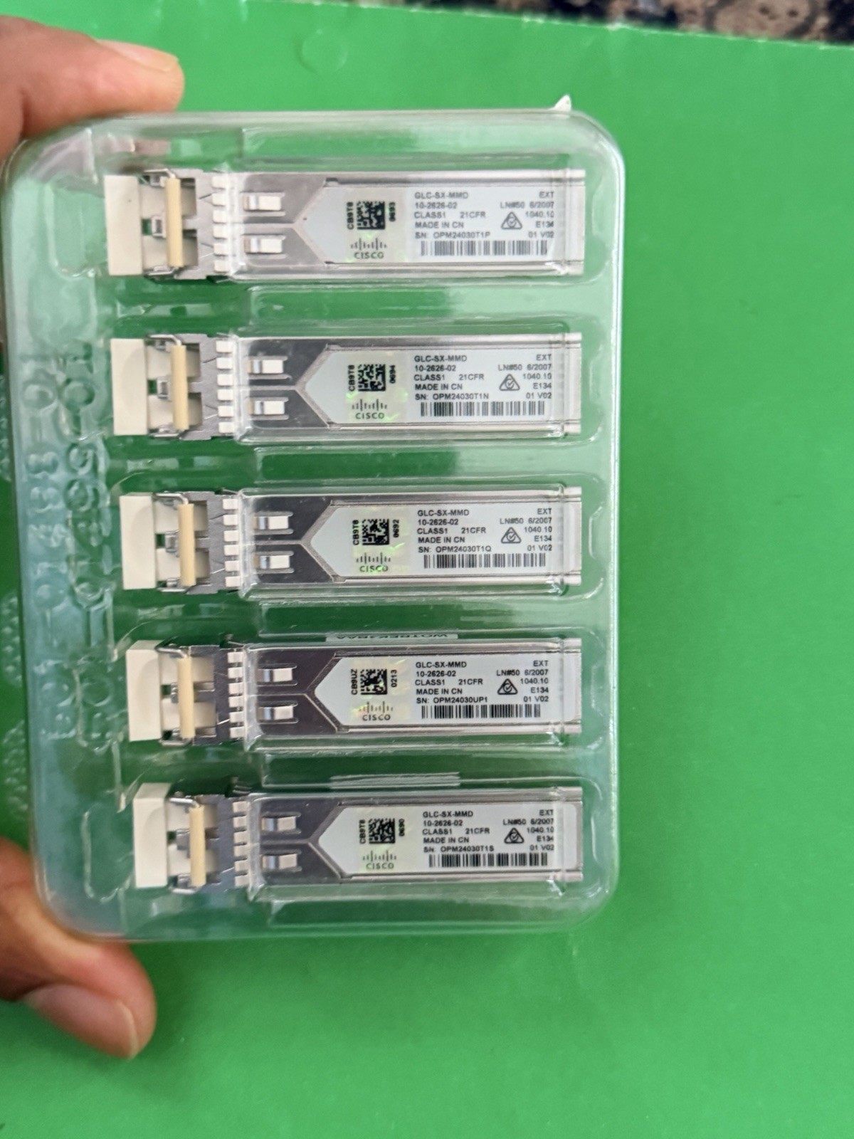 Original Cisco Lots of 40x GLC-SX-MMD Transceiver Module NEW BULK W/HOLO