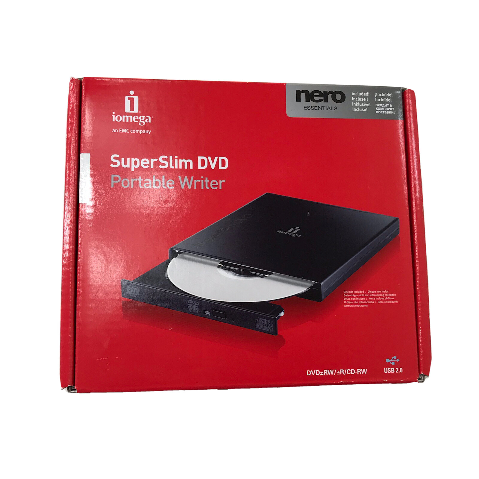 Iomega Super Slim DVD Writer 8x Dual-Format USB 2.0 External Drive Brand New