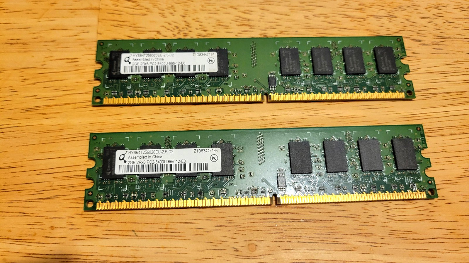 Qimonda 4GB (2 x 2GB) DDR2 800MHz PC2-6400 Desktop RAM 240-pin