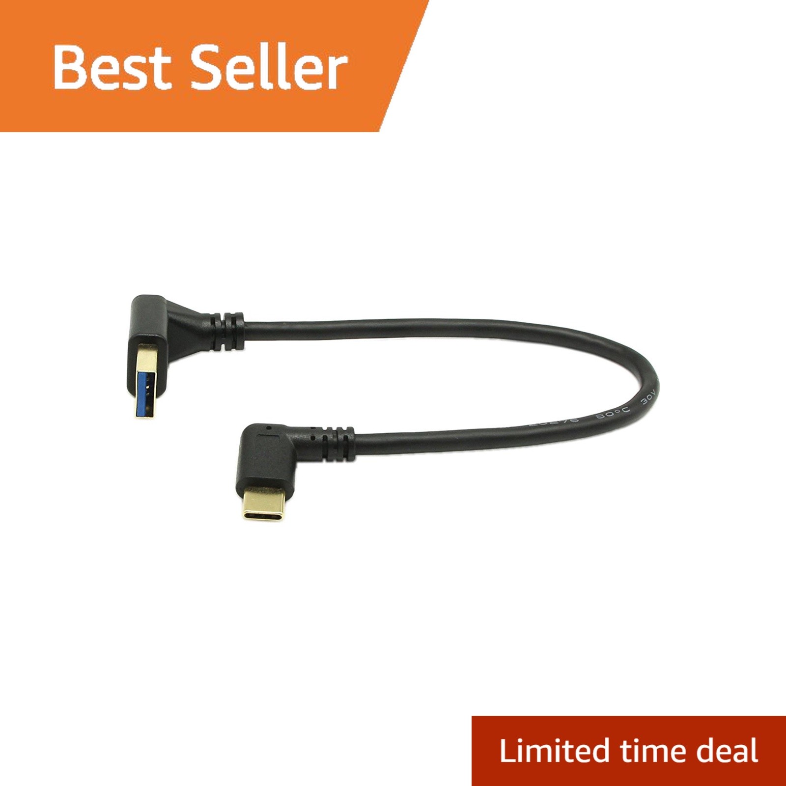 zdyCGTime USB-C to USB 3.0 Right Angle Adapter Cable