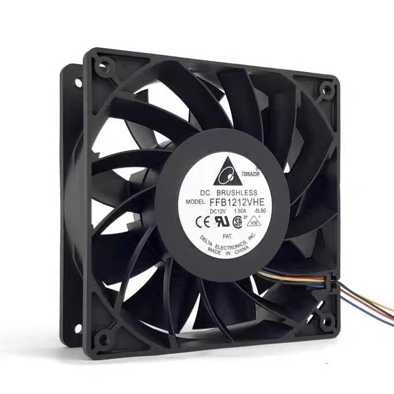1PC Delta FFB1212VHE 12038 12V 1.5A 12CM 4-Pin PWM Cooling Fan 