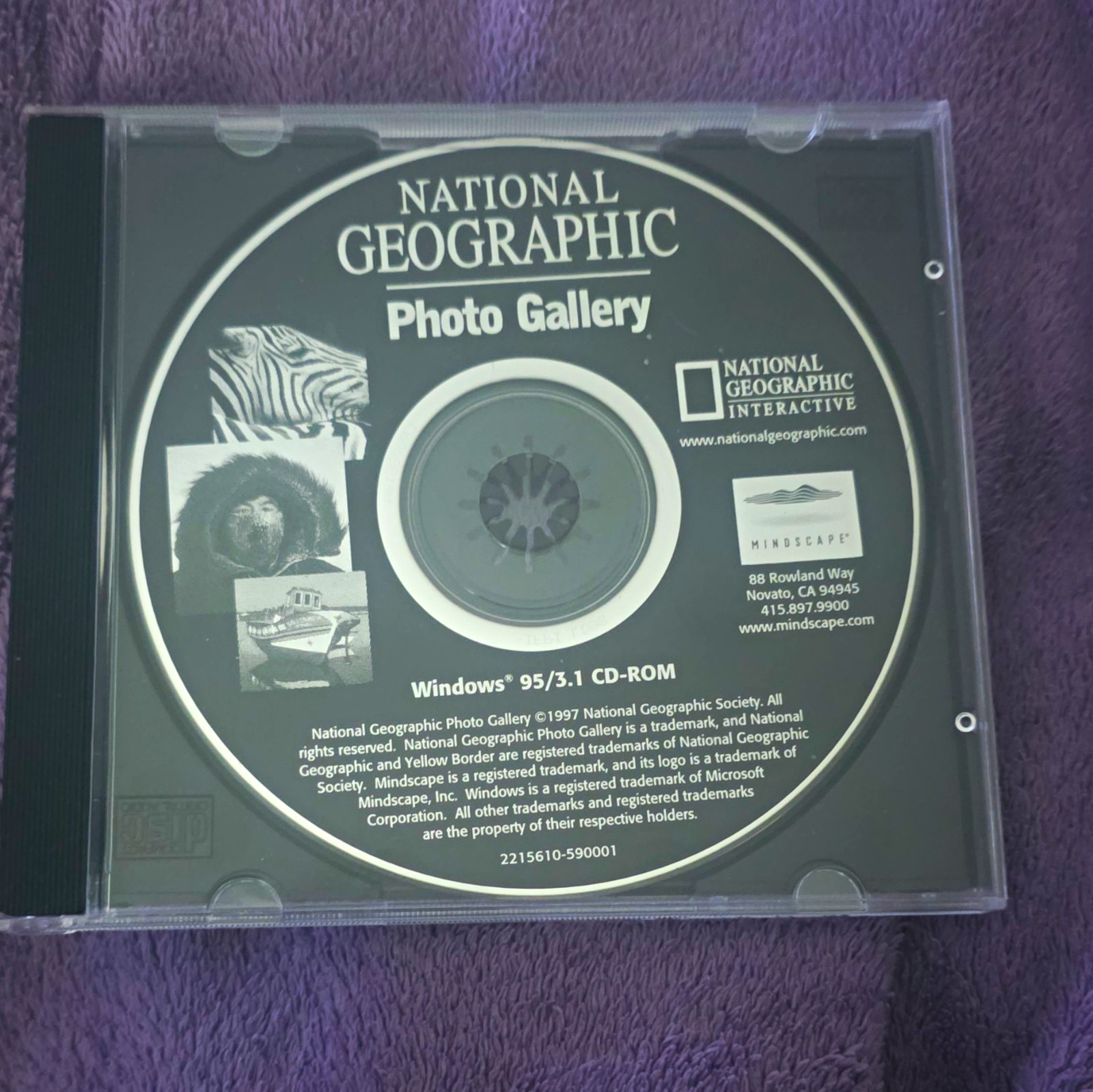 Vintage 1997 National Geographic Photo Gallery CD-ROM for Windows 95/3.1