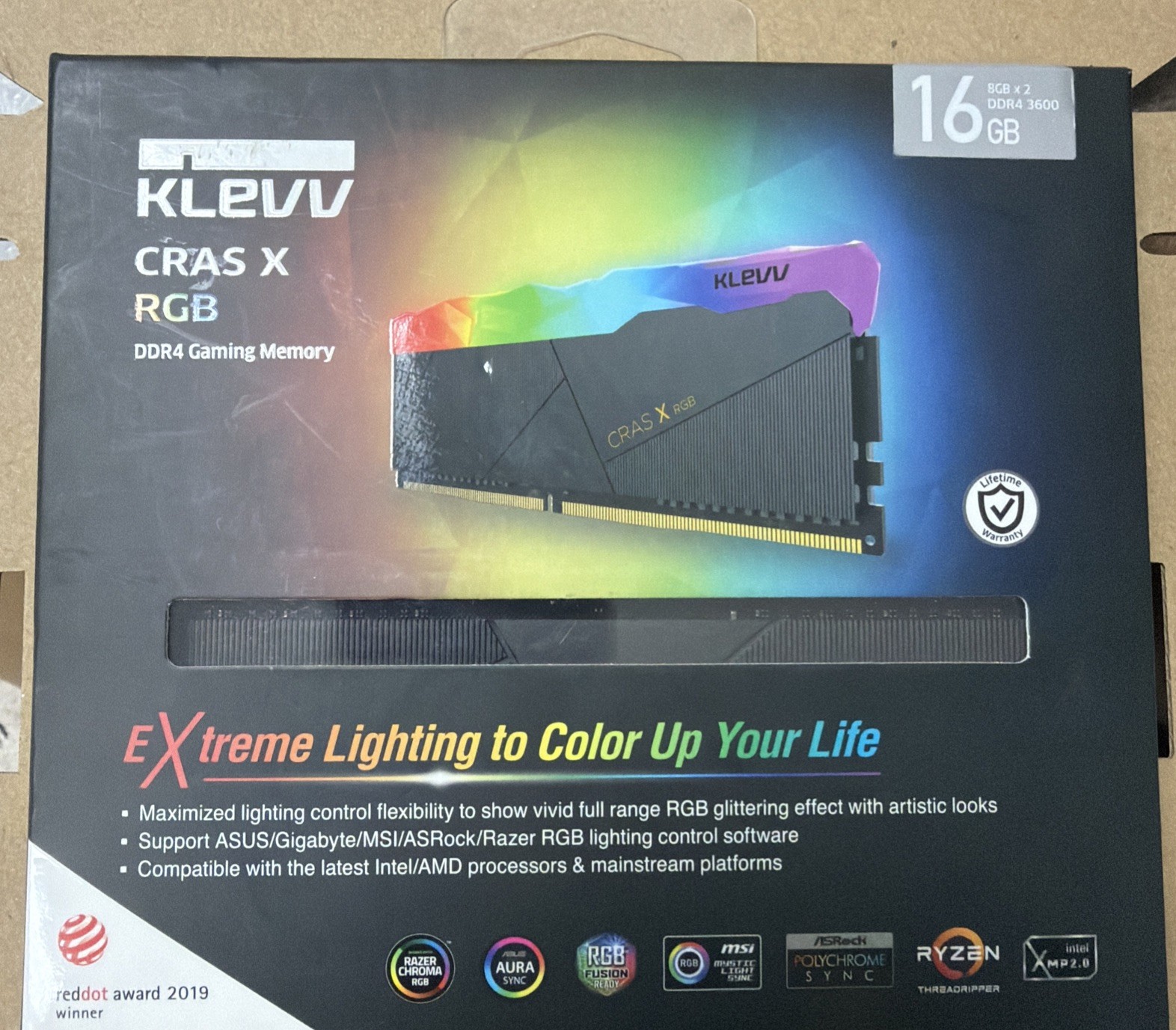 KLEVV CRAS x RGB DDR4 Gaming Memory 16GB 3600MHz