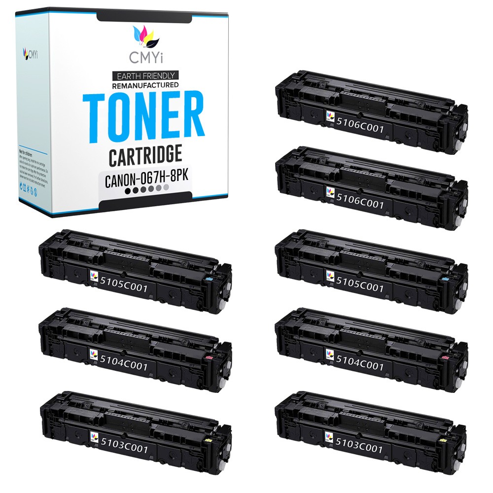 8PK CMYi Replacement 067H Printer Cartridges for Canon Color imageCLASS MF656Cdw