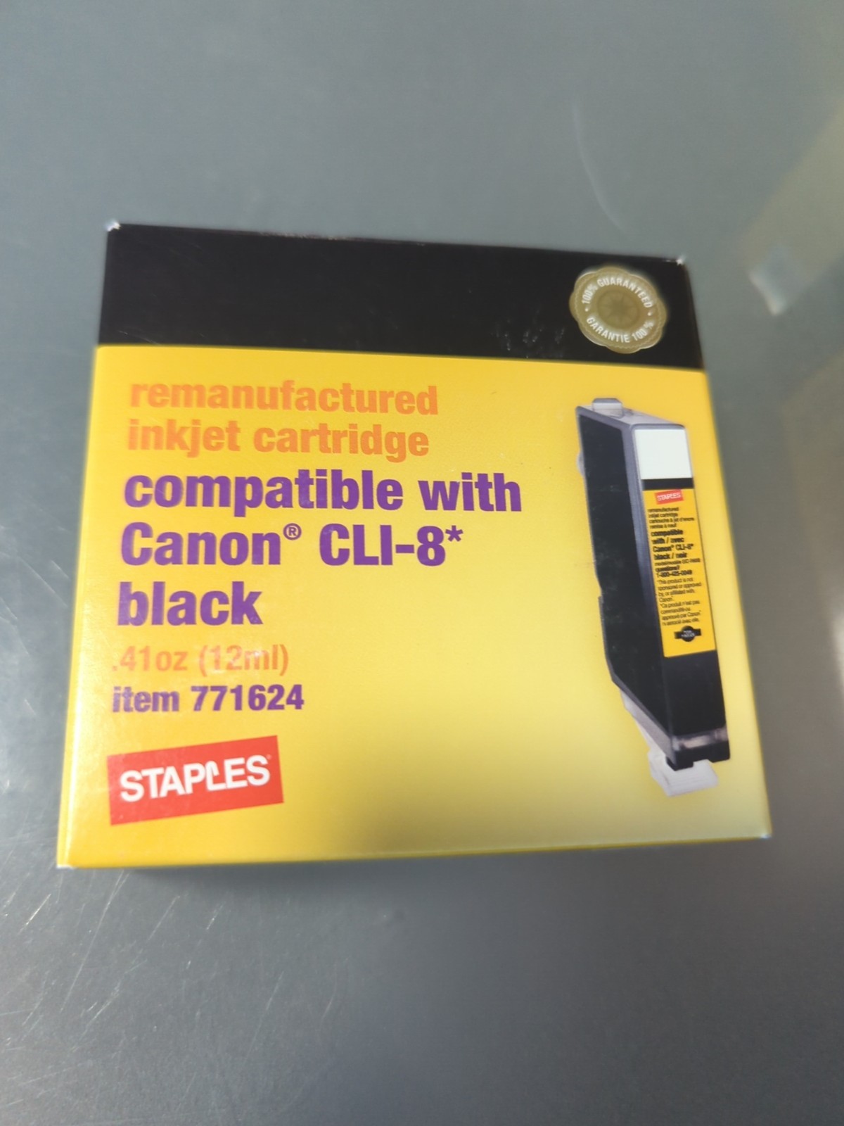Staples for Canon CLI=8 BLACK  Ink US Cartridge  #771624