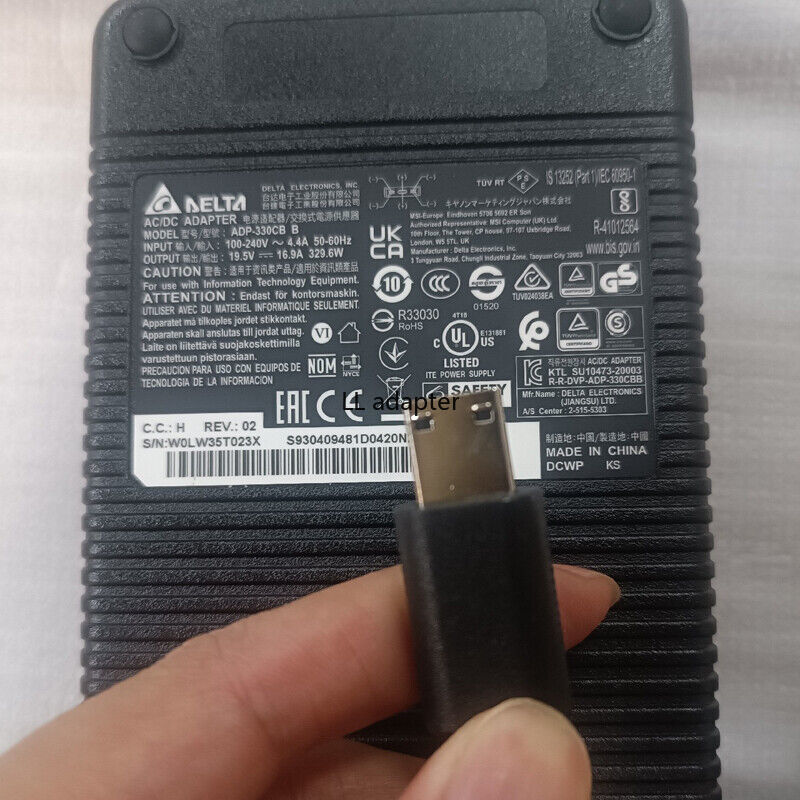 Original Delta 19.5V 16.9A 330W AC Adapter Power Supply ADP-330CB B