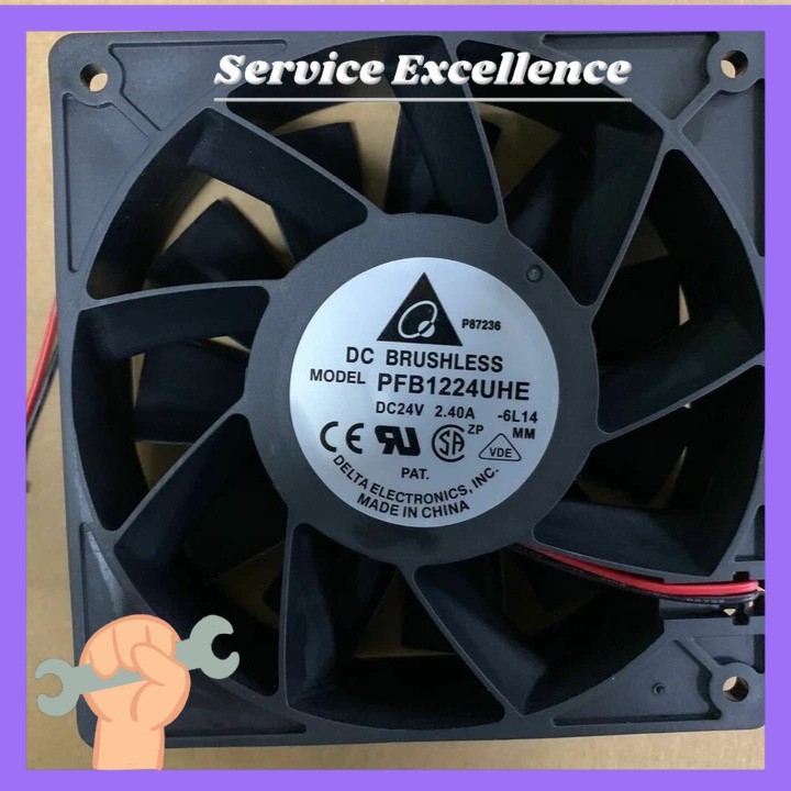 One New Delta PFB1224UHE DC 24V 2.40A 12038 Inverter Cooling Fan Fast Shipping